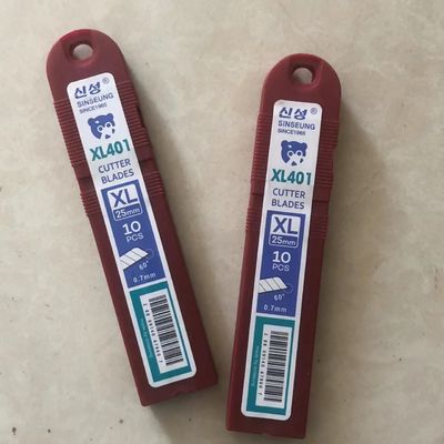 kopen Veiligheid Knip Off Knif 25mm 18mm SK2 Carbon Steel Cutter Blades Voor Inner Box Packing 126mm online vervaardiging
