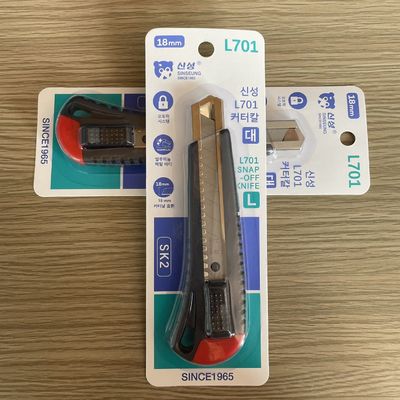 kopen Snap Off Blade Utility Knife Ergonomisch ontwerp 18mm Zwart handvat En Rode staart online vervaardiging