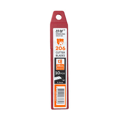 kopen L206 Snap Off Knife 18mm SK2 Carbon Steel Cutter Blades Universele 0,5mm 14-Segment 60° online vervaardiging