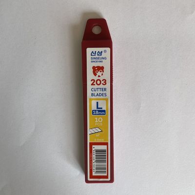 Ergonomische 18mm afbreekmessen 60 graden hoek 0,5 mm dik