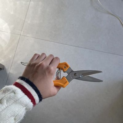 Ideale 200 mm oranje handvat Hardware schaar voor het snijden van draadstof Plastic Leather ((SB101)